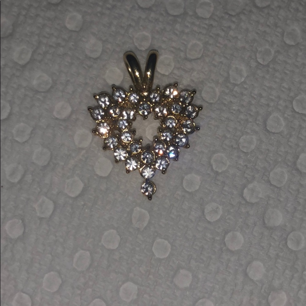 Cubic heart necklace pendant